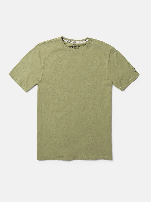 Men's relaxed fit gym t-shirt-Solid Short Sleeve Tee - Thyme Green