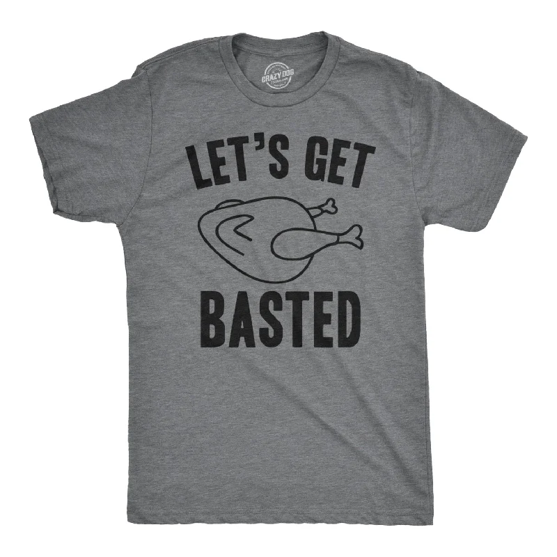 Men's eco-conscious workout t-shirt-Let's Get Basted Men's T Shirt