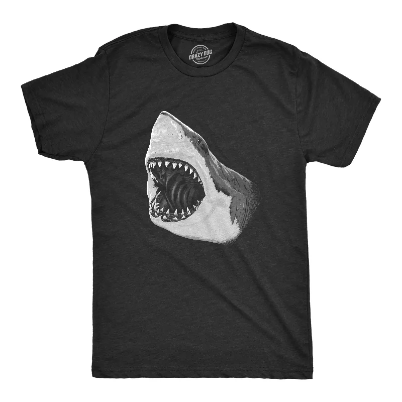 Men's weatherproof workout t-shirt-Great White Shark Men's T Shirt