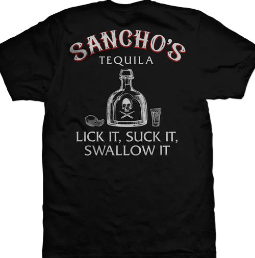 Men's fashionable active t-shirt-Sancho's Tequila Men's T-Shirt