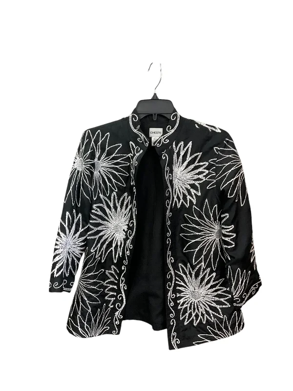 Men's gym performance windbreaker-Jacket Other By Chicos In Black & White, Size: M