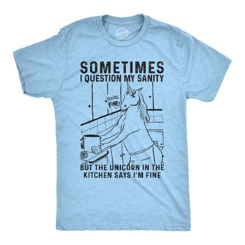 Men's breathable activewear t-shirt-Sometimes I Question My Sanity Men's T Shirt