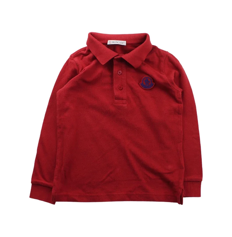 Men's pre-washed casual wear polo shirt-Moncler Long Sleeve Polo 4T