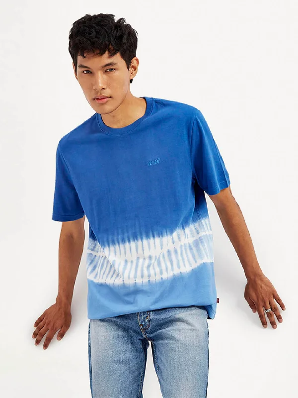 Men's performance gym t-shirt-Men's Tie-Dye Crew Neck T-Shirt