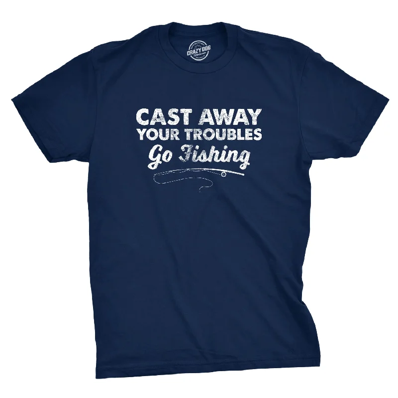 Men's high-stretch workout t-shirt-Cast Away Your Troubles Men's T Shirt