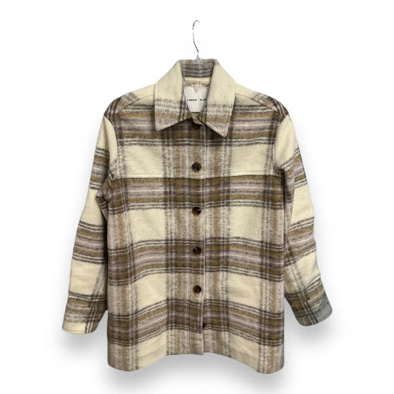 Men's weather-resistant travel jacket-Jacket Other By Samsøe In Plaid Pattern, Size: Xxs