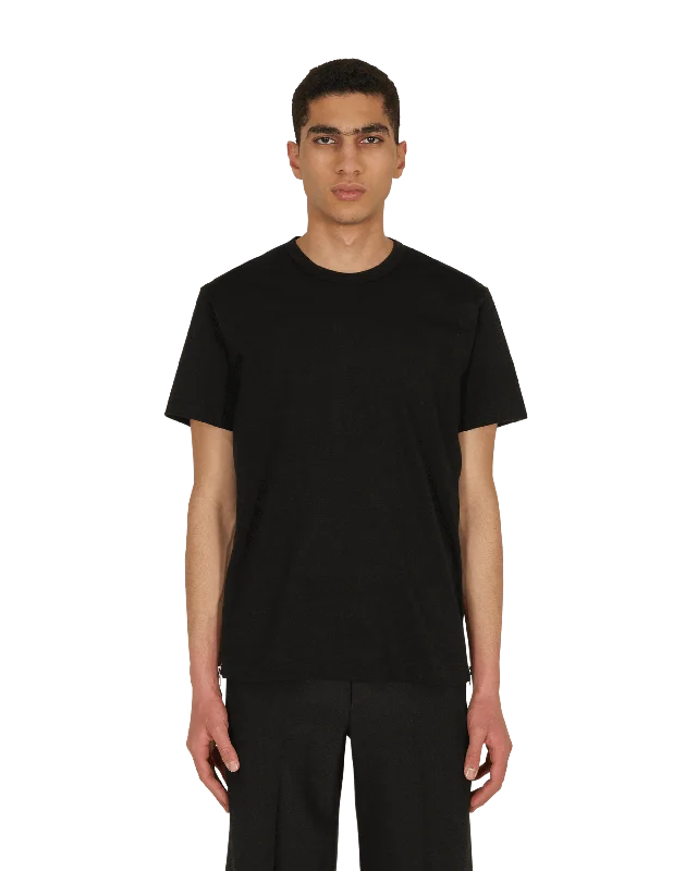 Men's premium athletic t-shirt-Zip T-Shirt Black