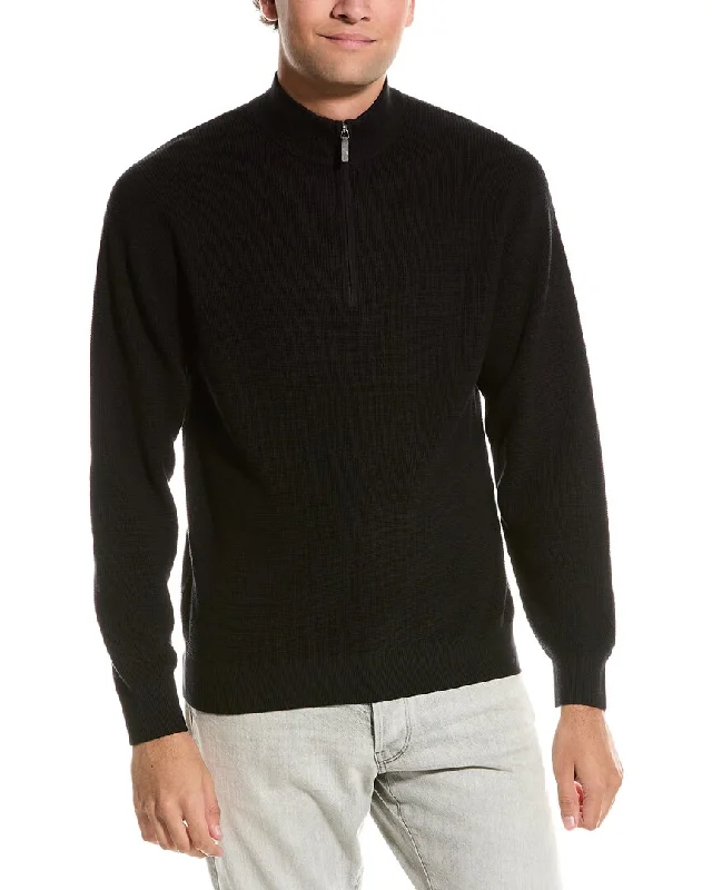 Men's outdoor sweatshirt-Douglas Anthony Thermal Cashmere-Blend Pullover