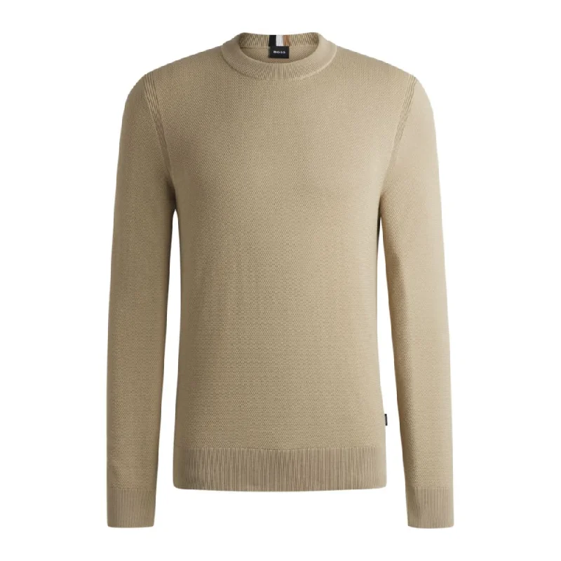 Men's lightweight sweater-Micro-structured sweater in cotton