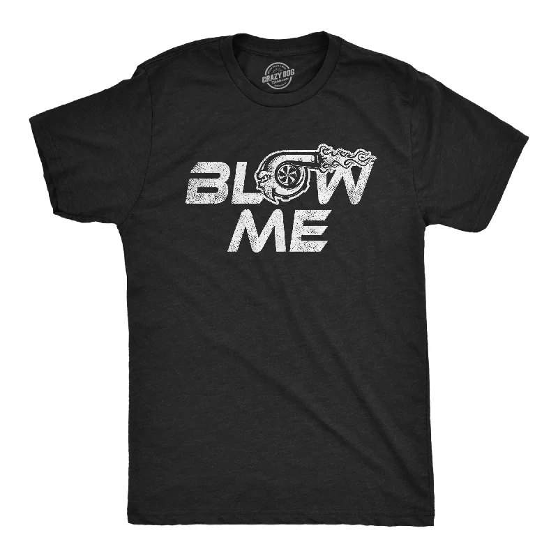 Men's eco-conscious workout t-shirt-Blow Me Turbo Men's T Shirt