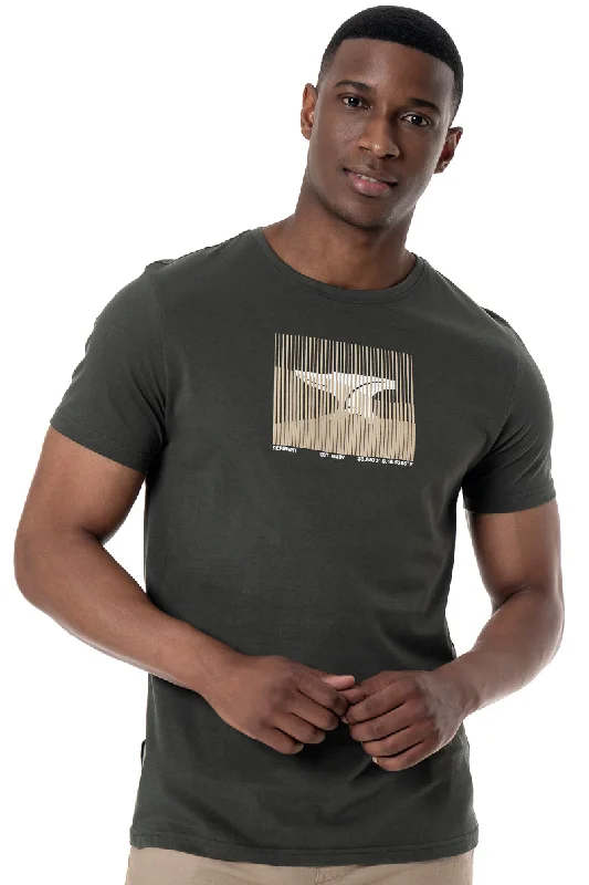 Men's summer gym t-shirt-Statement T-Shirt _ 155889 _ Fatigue