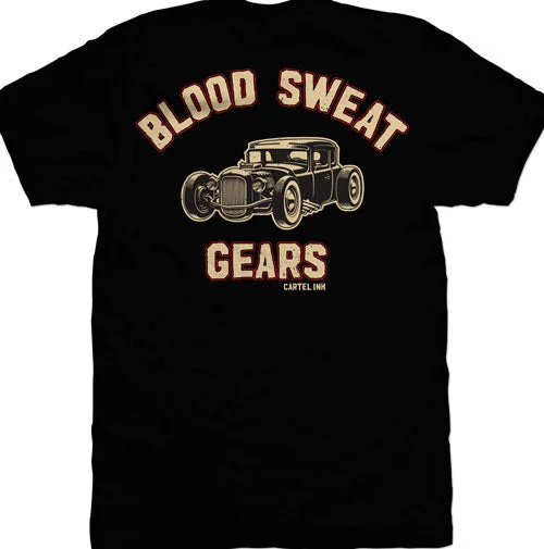 Men's eco-conscious workout t-shirt-Blood Sweat and Gears Mens T-Shirt