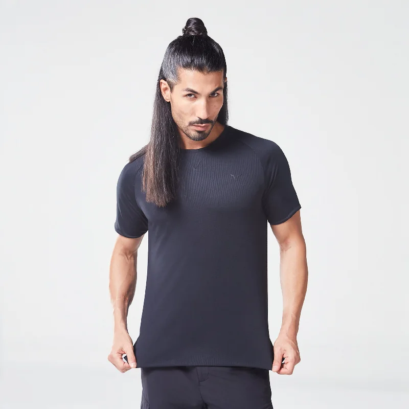 Men's comfortable activewear t-shirt-Code Reversible Tee - Black