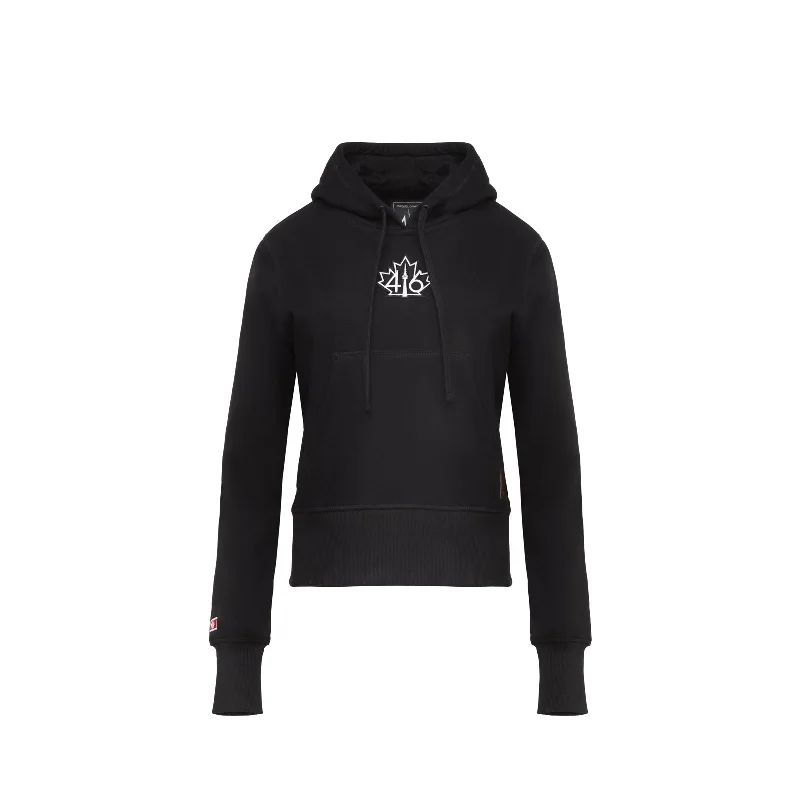 Men's summer active hoodie-416 French Terry Women's Pullover Hoodie - Black