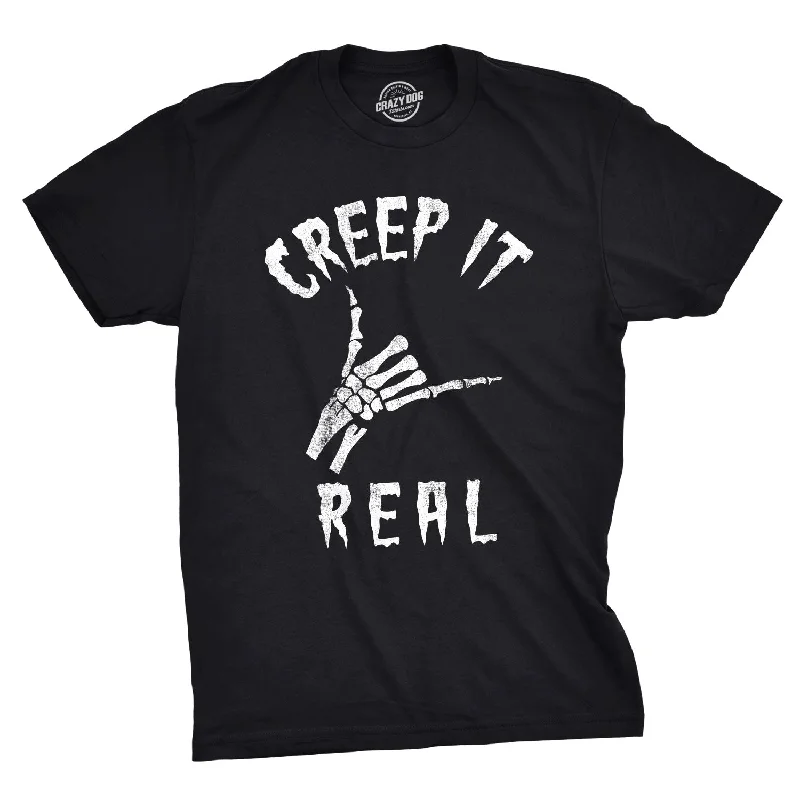 Men's eco-conscious workout t-shirt-Creep It Real Men's T Shirt