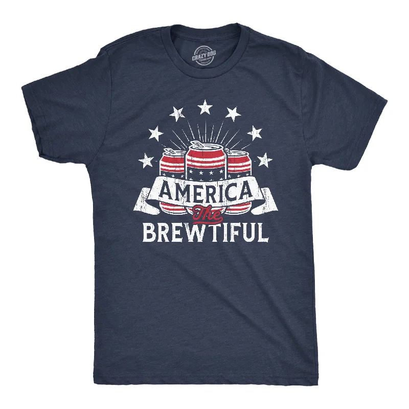 Men's weatherproof workout t-shirt-America The Brewtiful Men's T Shirt