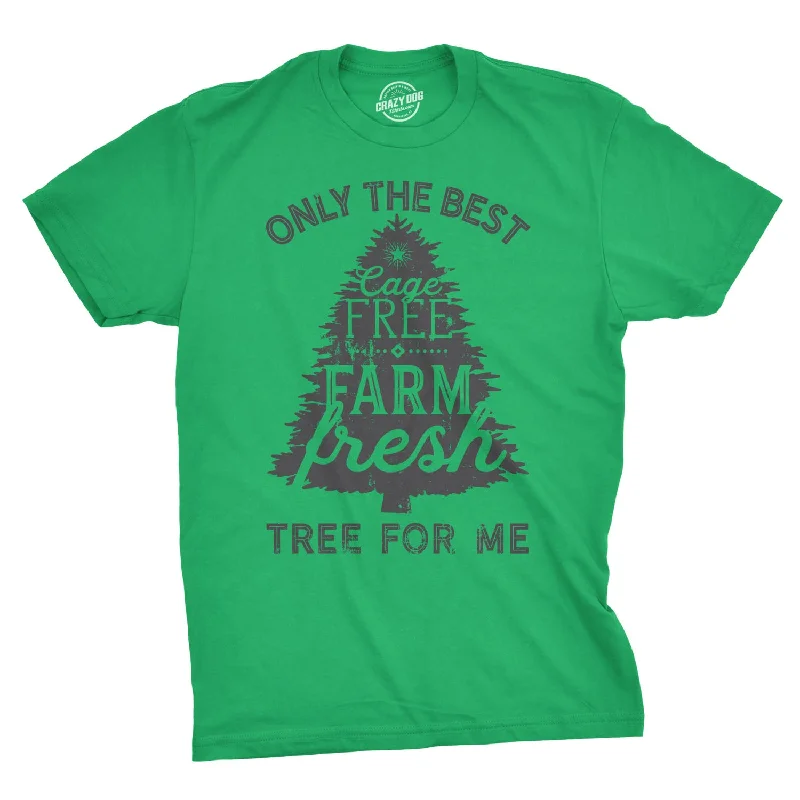 Men's gym-ready t-shirt-Cage Free Farm Fresh Tree Men's T Shirt