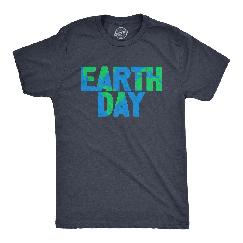 Men's tech fabric gym t-shirt-Earth Day Men's T Shirt