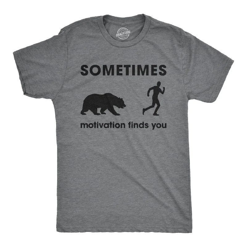 Men's modern athletic t-shirt-Motivation Finds You Men's T Shirt