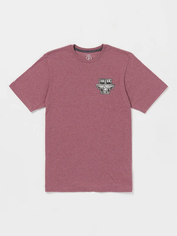 Men's lightweight gym t-shirt-Wing It Short Sleeve Tee - Oxblood Heather