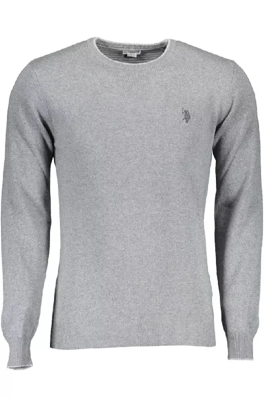 Men's high-end sweater-U.S. POLO ASSN. Elegant Slim Fit Sweater with Contrast Men's Details