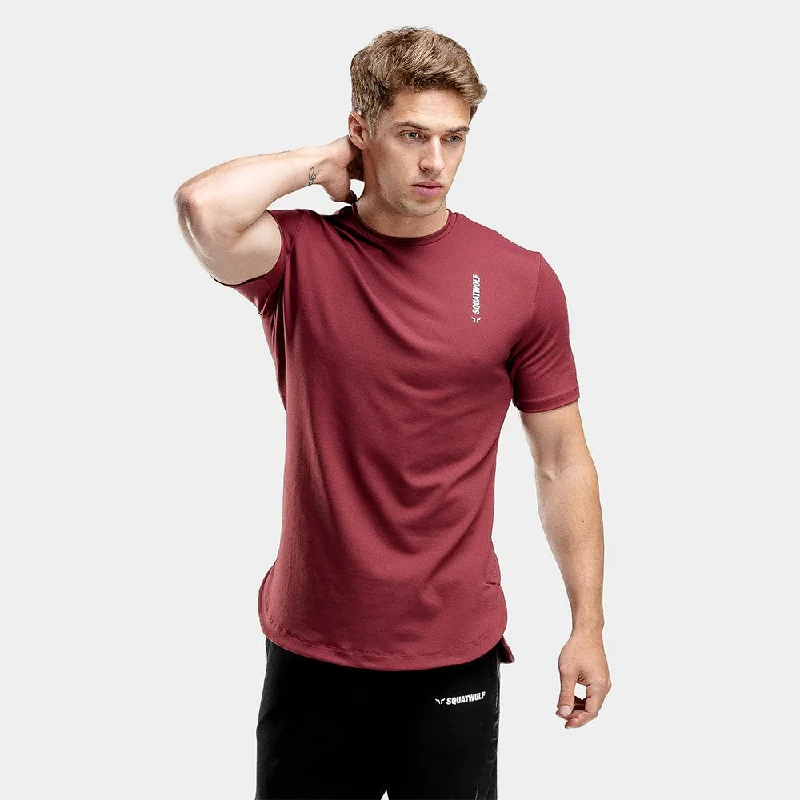 Men's organic workout t-shirt-Warrior Tee - Maroon