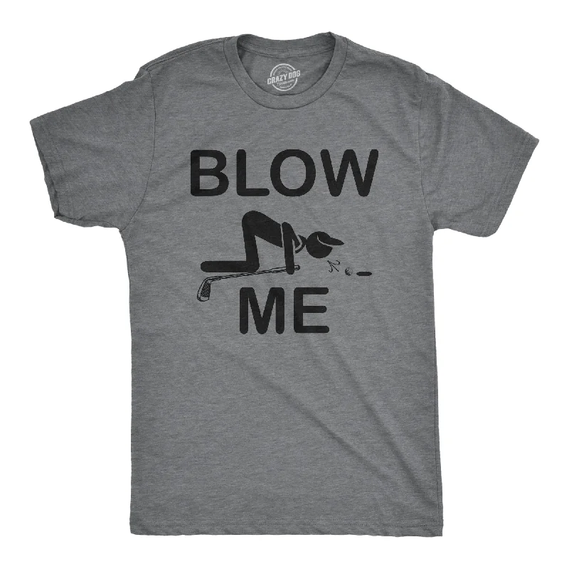 Men's yoga-friendly t-shirt-Blow Me Golf Men's T Shirt