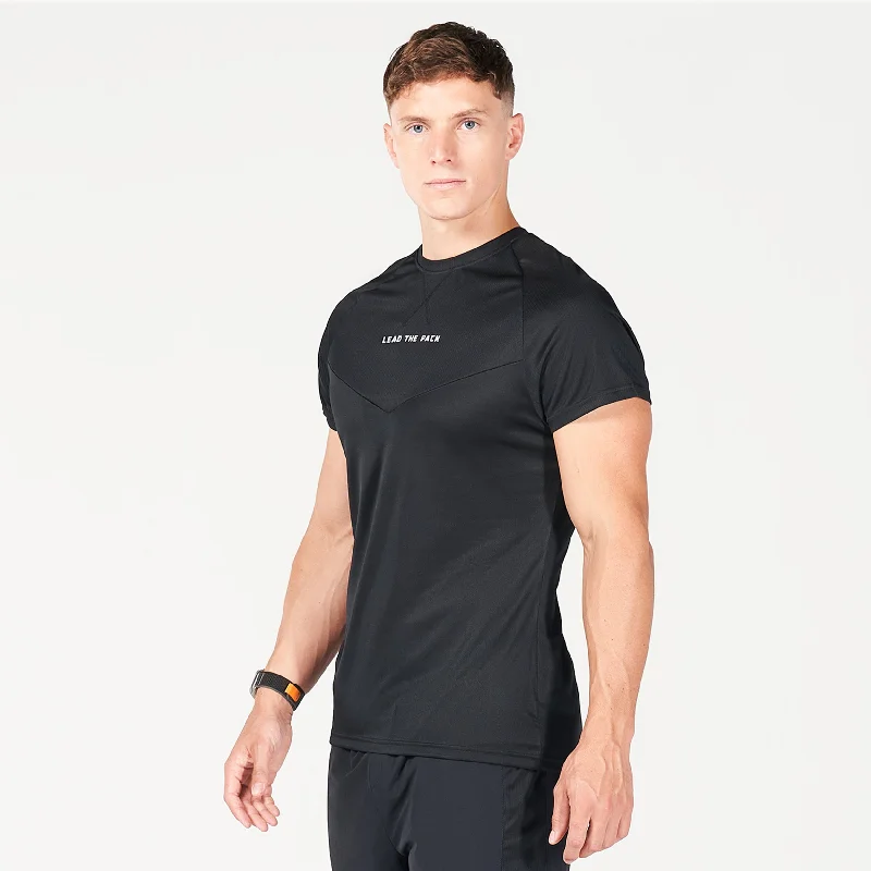 Men's ultra-lightweight workout t-shirt-Statement DryFlex Tee - Black