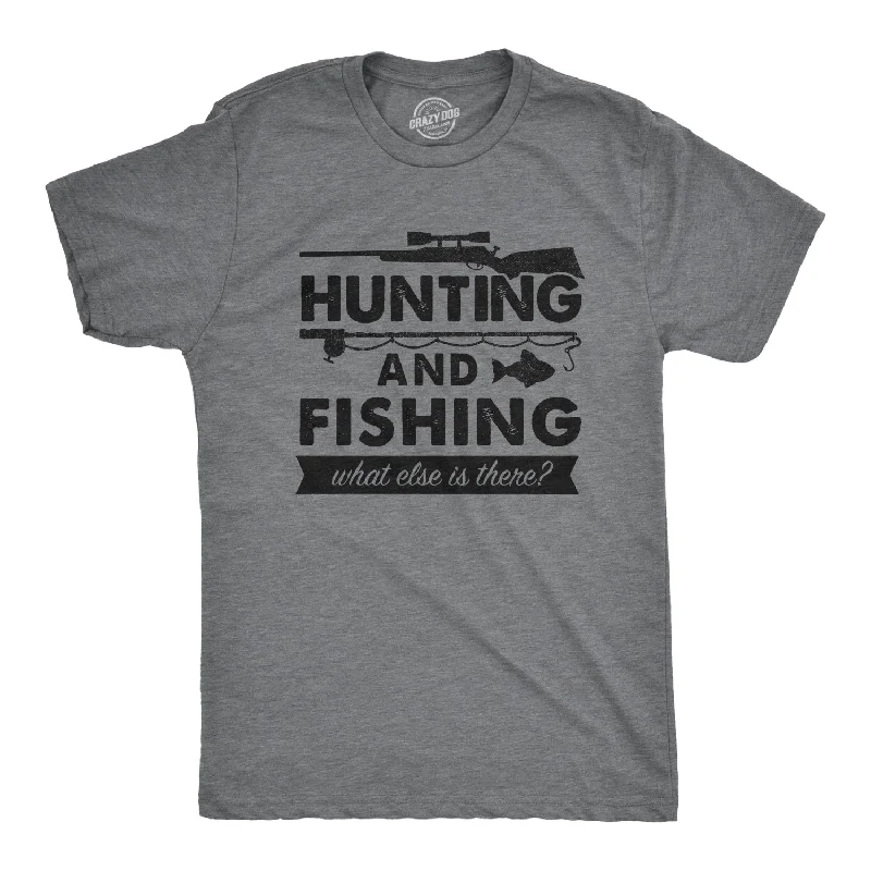 Men's tech fabric gym t-shirt-Hunting And Fishing Men's T Shirt