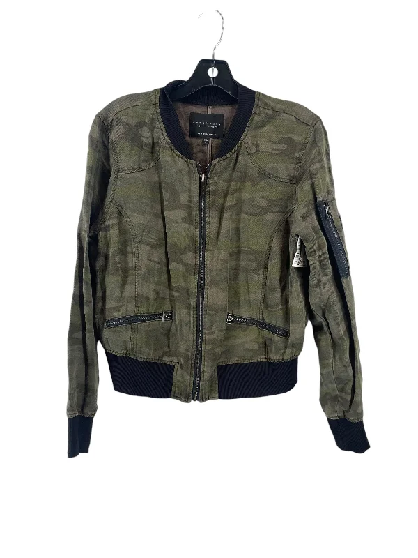 Men's antibacterial performance jacket-Jacket Moto By Sanctuary In Camouflage Print, Size: S