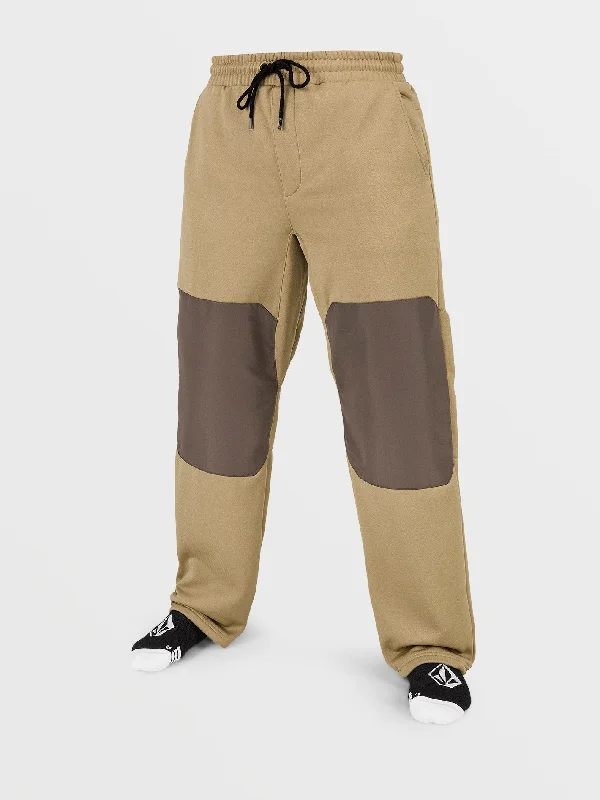 Men's sustainable office wear pants-Mens Tech Fleece Pants - Dark Khaki